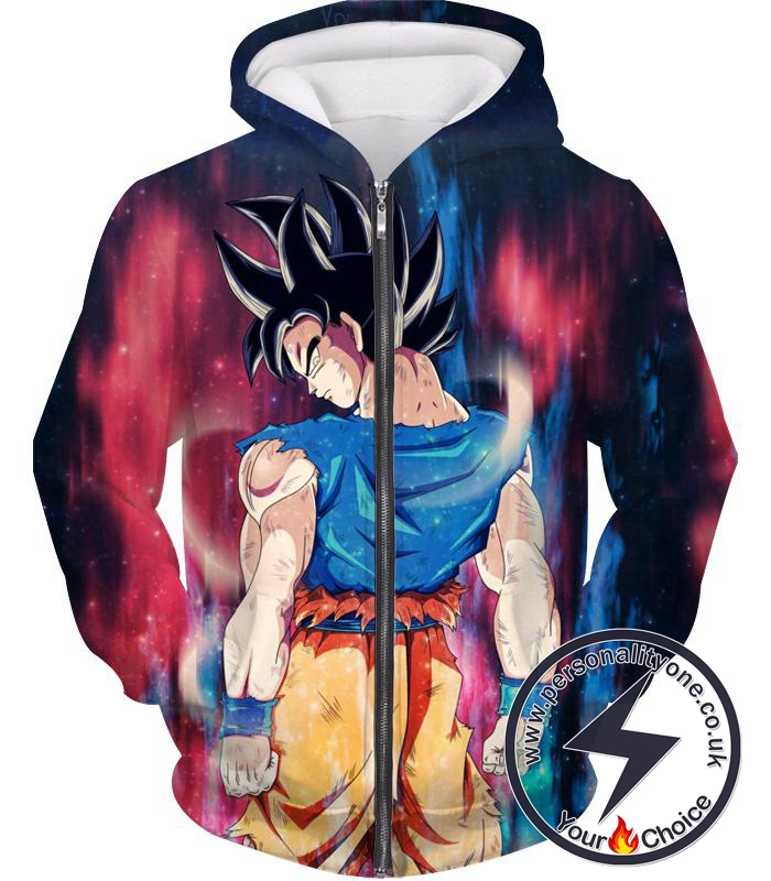 Dragon Ball Z Zip Up Hoodie - A Surging New Power Goku Ultra Instinct